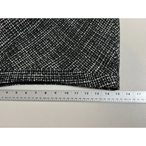 Gap Tweed Y2K Wool Blend Velvet Trim Skirt Womens Size 6 Lined Side Zip Black - Picture 4 of 8